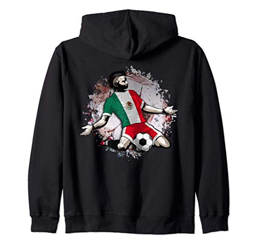 Mexico Soccer Mexican National Flag Proud Football Lovers Zip Hoodie, Black