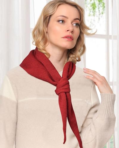 Molans Women Winter Knit Neck Scarf - Warm Crochet Triangle Scarf for Women Girls 7