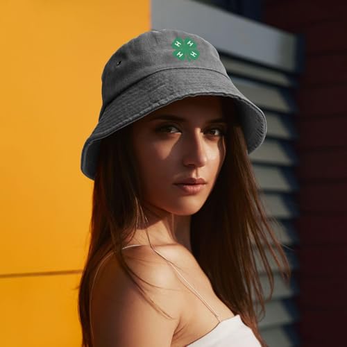 4-H Clover Bucket hat - Cotton Sun hat - Unisex3