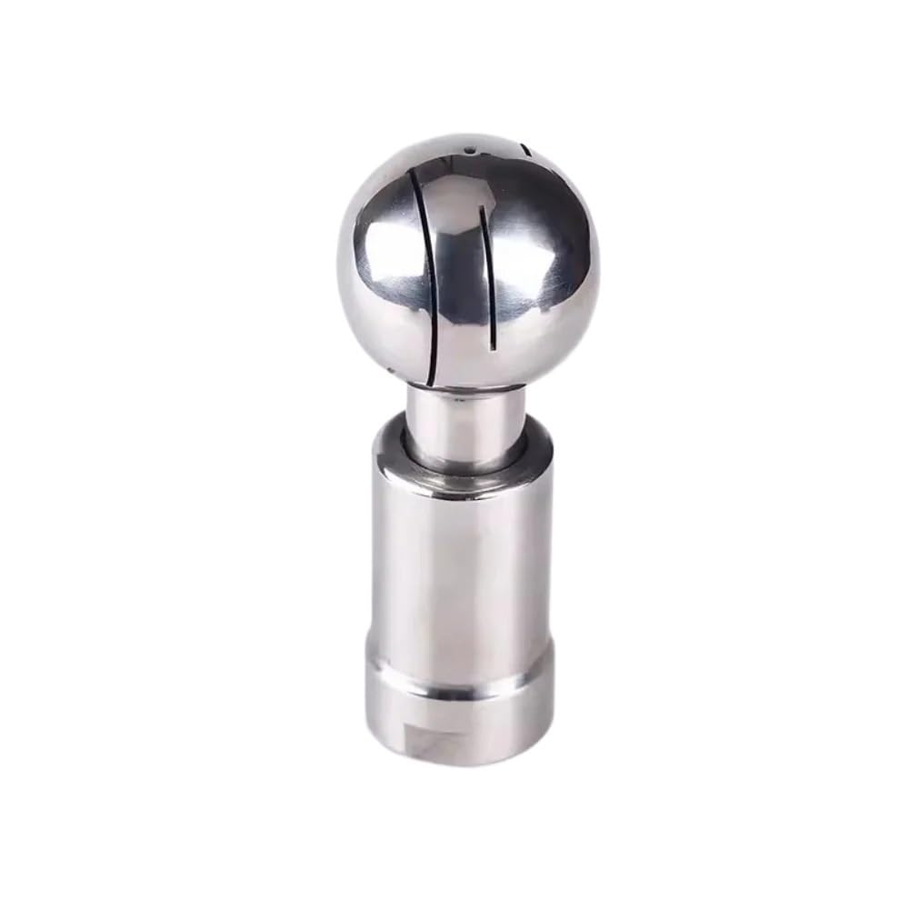Loacea One Color Rotating Steel Spray Dn50 1Inch Inner Thread Tank Rotating Ball, Tri Clamp Spray Cleaning Ss304 1Pc