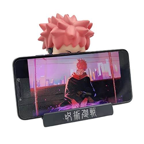 Image of AUGEN Super Hero Itadori Yuji Jujutsu Kaisen Action Figure Limited Edition Bobblehead with Mobile Holder for Car Dashboard, Office Desk & Study Table (Pack of 1)(Plastic)