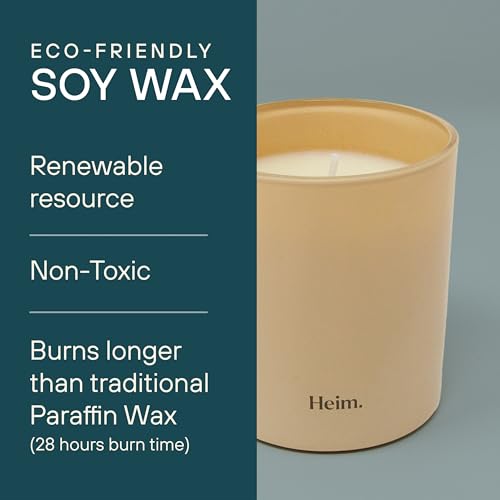 HEIM Candle and Reed Diffuser Set, Amber & Vanilla (Amber Spice), Scented Candle & Eco-Friendly Diffusers for Home - Image 4