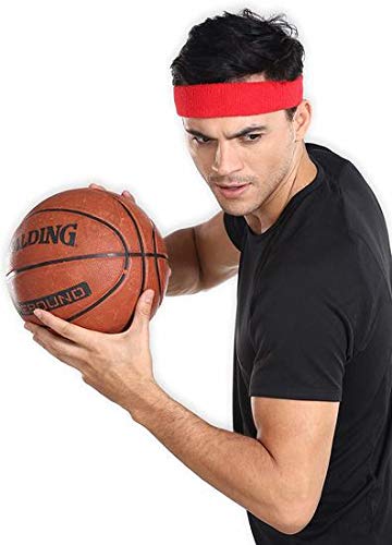 Style Along Red Outdoor Fitness Sports Sweatband Headband for Men-picture-29