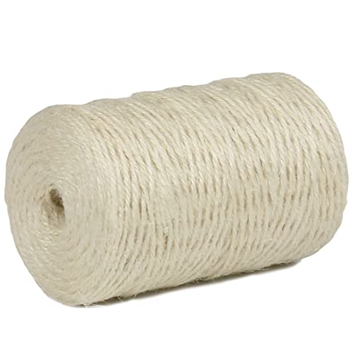 Image of PerkHomy Natural Jute Twine 600 Feet Long Colored Twine Rope for Crafts Gift Wrapping Packing Gardening and Wedding Decor (Beige)