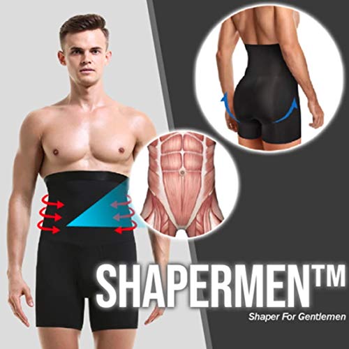 LELEBEAR Men's Tummy Control Shapewear Shorts High Waist Slimming Anti-Curling Underwear Body Shaper Seamless Boxer Brief2
