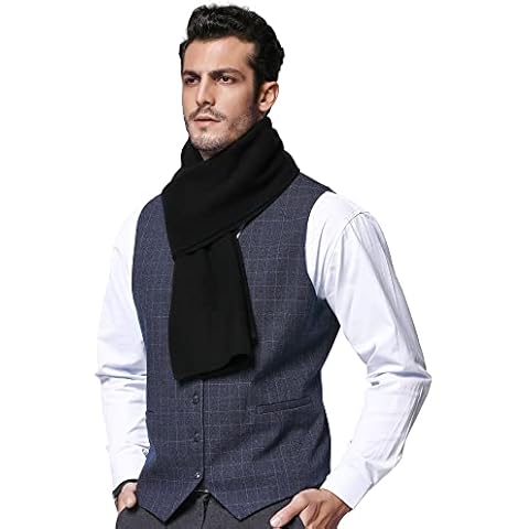RIONA Men's 100% Merino Wool Scarf Cover