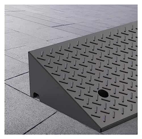 Driveway Curb for Ramps, Rubber Curb Ramps for Doorways,5-25Cm Rise Portable Non-Skid Rubber Ramp,Curb Ramp for Sidewalk Truck Scooter (50X80X12Cm) ()