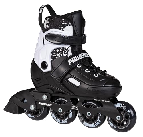 Powerslide Khaan Junior SQD Black Rollers en línea ajustables para niñas y niños Negro/Blanco...