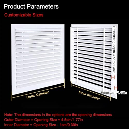 Grille d'aération murale amovible réglable contre la poussière