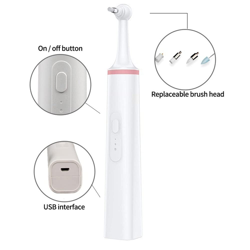 Cepillo De Dientes EléCtrico para Mascotas De 2 Piezas, Herramienta De Blanqueamiento Limpio para Dientes De Gato Y Perro para Razas Grandes Y PequeñAs