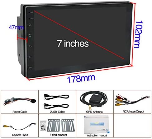 Miniatura 9 de 7 pulgadas estéreo Bluetooth para coche, robot VR pantalla táctil Full HD Receptor de radio portátil para coche, estéreo para coche con enlace