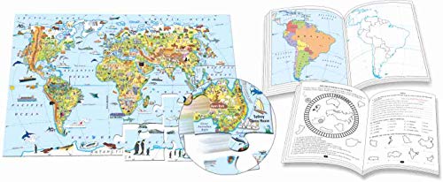 Creative’s My World | 30-Piece World Map Jigsaw Puzzle for Kids | Educational & Fun Brain Booster Game | Includes Activity Pack | Learning Puzzle for Ages 8 & Up | Large Pieces for Easy Play Creative’s My World | 30-Piece World Map Jigsaw Puzzle for Kids | Educational & Fun Brain Booster Game | Includes Activity Pack | Learning Puzzle for Ages 8 & Up | Large Pieces for Easy Play