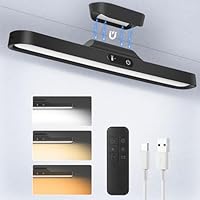 vsshe LED Spiegelleuchte Schminklicht, 2000mAH Wiederaufladbar Magnet-Spiegel Beleuchtung Unterbauleuchte Küche LED | Ohne Kabel | 3 Farben Dimmbar | Touch-Steuerung | Zeitfunktion | Fernbedienung