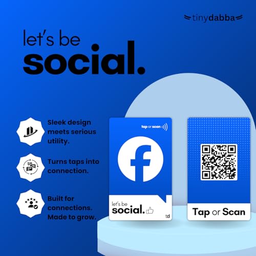 Facebook NFC Card | Along with QR Code | Boost Facebook with Tap or Scan | Pre-Configured PVC Card by tinydabba - 2