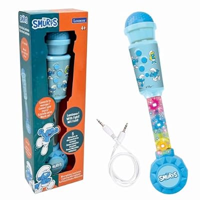 LEXIBOOK, Los Pitufos, Micrófono Luminoso para niños, Juguete Musical, Altavoz Incorporado, Efectos de luz, Toma Aux-in, Azul, MIC90SF | Ya disponible en tu tienda friki favorita! En mundofriki.es! LEXIBOOK, Los Pitufos, Micrófono Luminoso para niños, Juguete Musical, Altavoz Incorporado, Efectos de luz, Toma Aux-in, Azul, MIC90SF | Ya disponible en tu tienda friki favorita! En mundofriki.es!