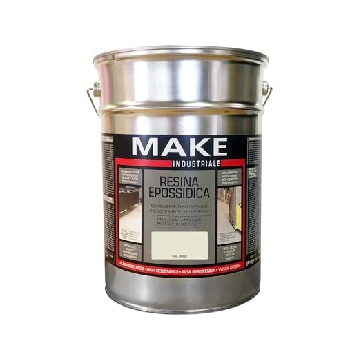 MAKE DESIGN FOR YOU | Resina Epossidica Industriale per Pavimenti, 4 litri, Grigio Chiaro, Opaca. Prodotto Certificato HACCP. Resistente a Urti, Graffi, Facile Applicazione e Pulizia. Made in Italy.
