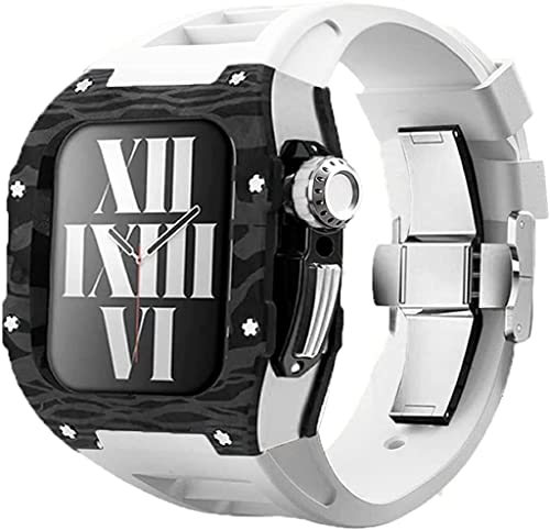 Bracelet caoutchouc fluoré et boîtier carbone pour iWatch au quotidien