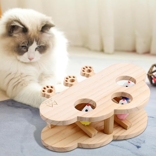 Jouet à gratter pour chat en bois 28 x 21 cm de qualité durable