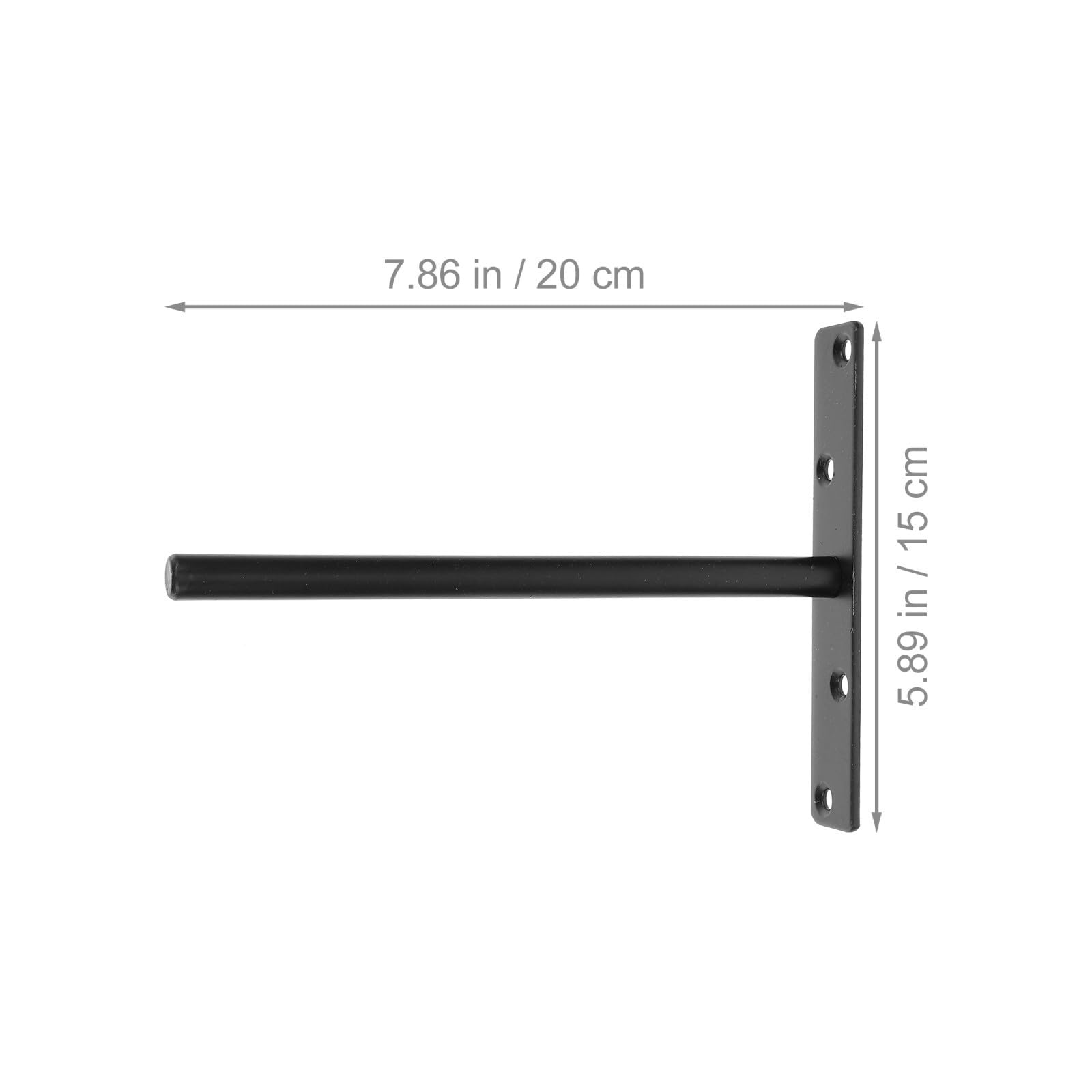 UKCOCO 7 Stück Versteckte Regalhalterungen aus Eisen T förmiges Design 20cm für Platzsparende Montage und Modernes Homeoffice