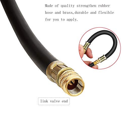 Image of HOOTO 3pcs 8.25 inch Tire Valve Extension, Flexible Extension Tire Valve Adaptor for Universal Car Truck Motorcycle Bicycle RV