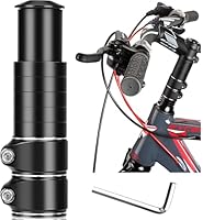 Fahrradlenker Erhöhung Lenkererhöhung Fahrrad MTB mit Sechskantschlüsseln Fahrrad Vorbau Fabelschaftverlängerung Adapter für 28,6 mm Gabel, Aluminium Legierung, Schwarz