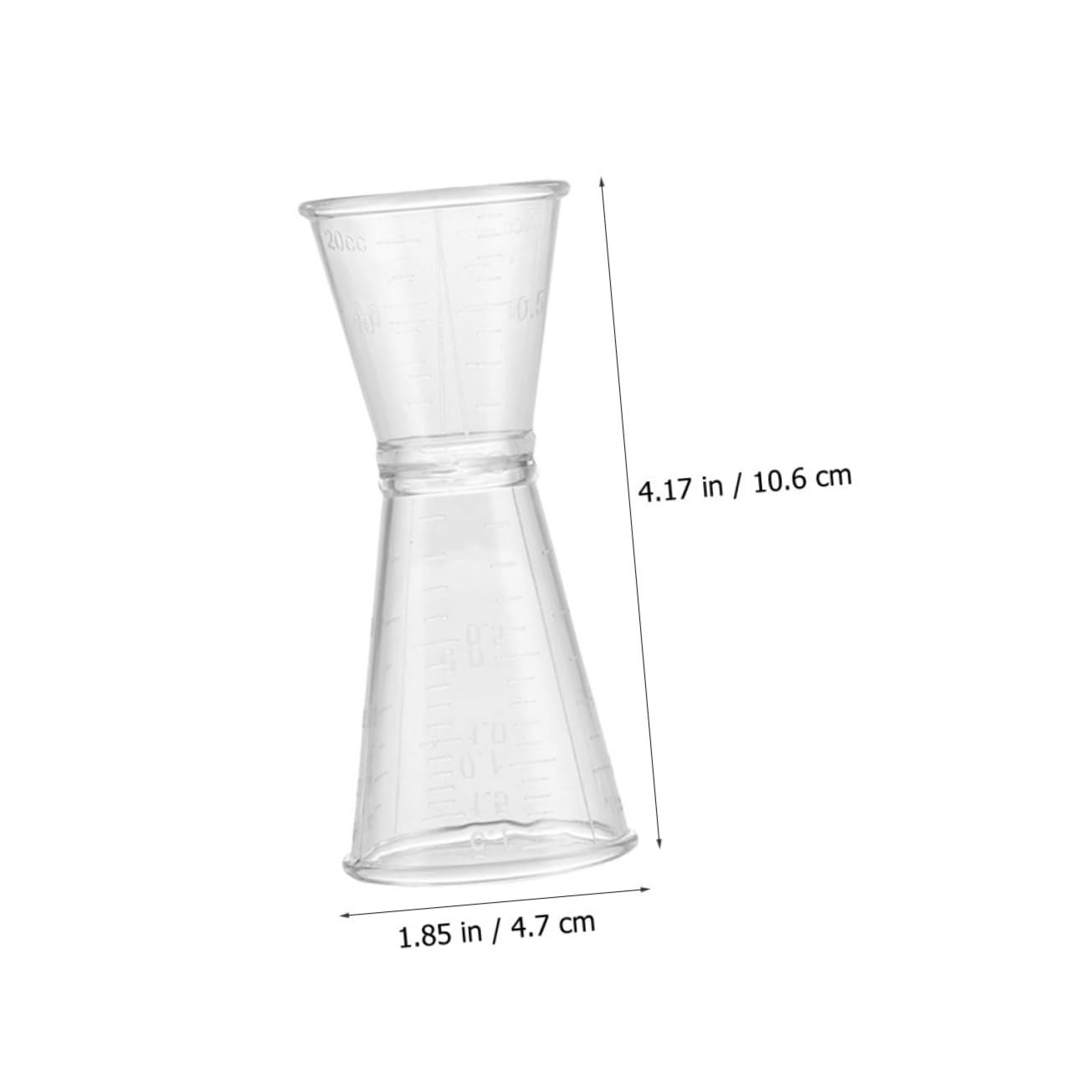 PRETYZOOM Bartender Measure Cup 6pcs Plastic Double Jigger Home Bartending Measuring Cup