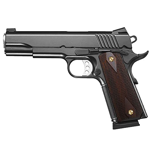 Cool Hand 1911 Rosewood Grips, Gun Grips Screws Included, Full Size (Government/Commander), Checker Diamond Cut, Ambi Safety Cut, Brown #TOP5