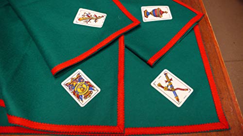 TAPETE Cartas Fieltro 100% Lana con ASES BARAJA ESPAÑOLA (80 X 80 CM SIN Cartas)