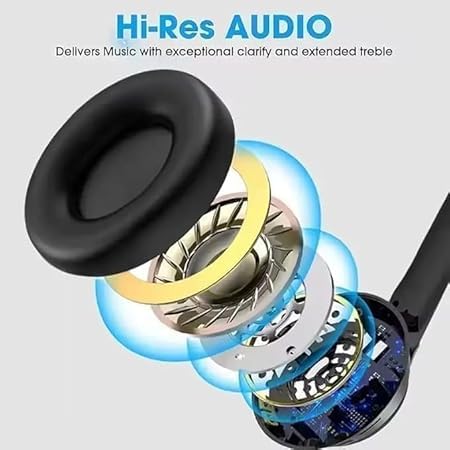 Image of Wireless Earbuds Bluetooth 5.1 TWS Earphones Full Touch Control Headphones Built-in Microphone Immersive Sound Quality Ensure Fast Stable & Connection Smart LED Headset Sports Bud (Black)