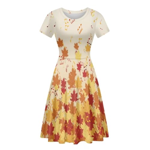 Image of AFPANQZ Womens Casual Summer Lightweight Vintage Dress Short Sleeve Midi Dress Knee-Long Luxury Formal Dress
