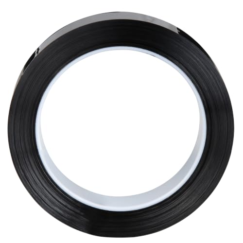 Image of 3M Polyester Film Tape 850, Black, 1 /2 in x 72 yd, 1.9 mil, 72 per case