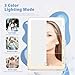 Koolstuffs Travel Mirror with 10X Magnifying Mirror, 2500mAh Rechargeable Light up Makeup Mirror with 72 LED Lights, 3 Colors Light Modes USB Portable Mirror with Dimmable Touch Screen