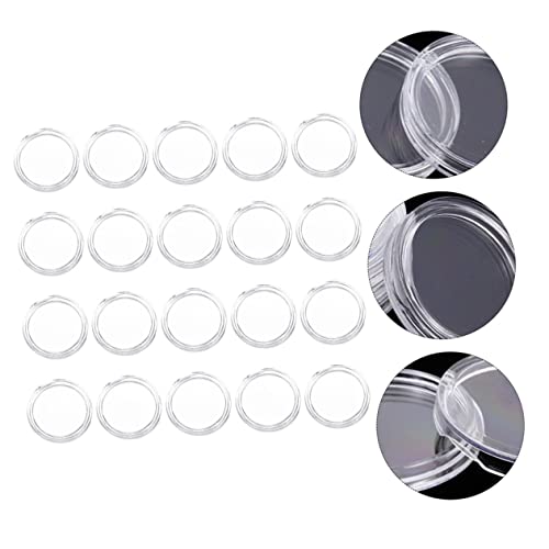 Capsulas plásticas transparentes para monedas Lurrose 100 piezas miniatura 4