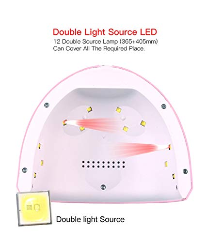 Automatyczna lampa utwardzająca Polygel o mocy 36 W(Pink)
