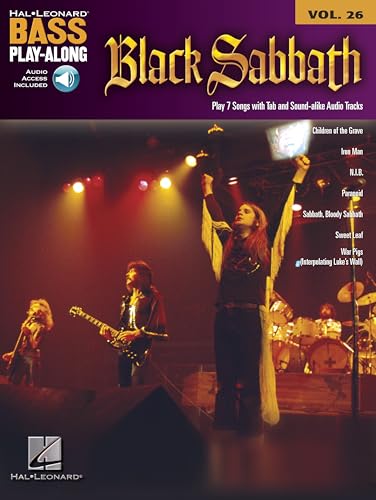 Black Sabbath - Hal Leonard Bass Play-Along Volume 26 |Sheet Music with Online Audio | Rock and Metal Songbook for Intermediate Players | TAB Music Book ......