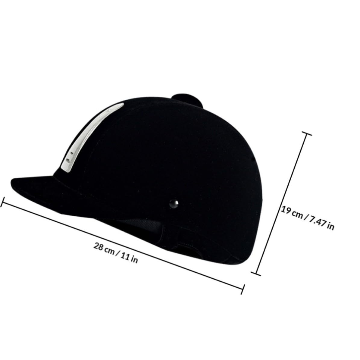 INOOMP Casco da Equitazione Protettivo in Abs Rivestimento in Velluto, Design Elegante e Confortevole, per Competizioni e Corse a Cavallo