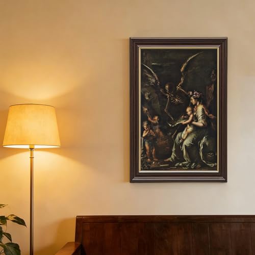 Toile Human Frailty Salvator Rosa avec cadre suspendu déco bureau de haute qualité