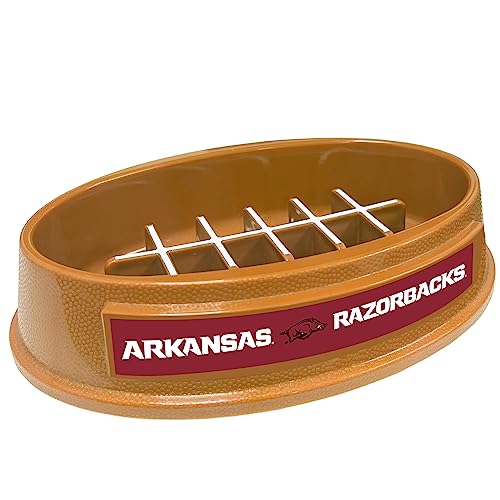 Pets First ARK-3624 Ncaa Super-Bowl - Arkansas Razorbacks Slow Feeder Dog Bowl. Football Design Slow Feeding Cat Bowl thumb #5