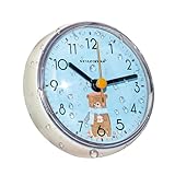 Generico Orologio da doccia - Orologio da bagno | Orologios da parete impermeabile con per doccia, specchio da cucina, piccoli orologi quarzo silenziosi, antiticchettio, antiappannamento per piscina,