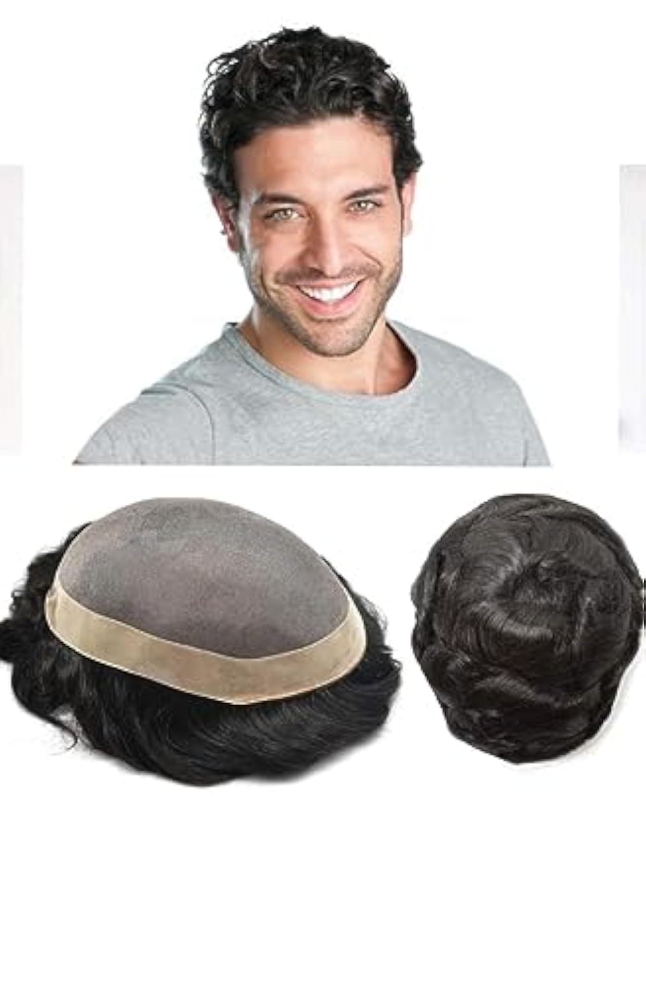 Men's Monofilament Hair Patch, Size 8x6