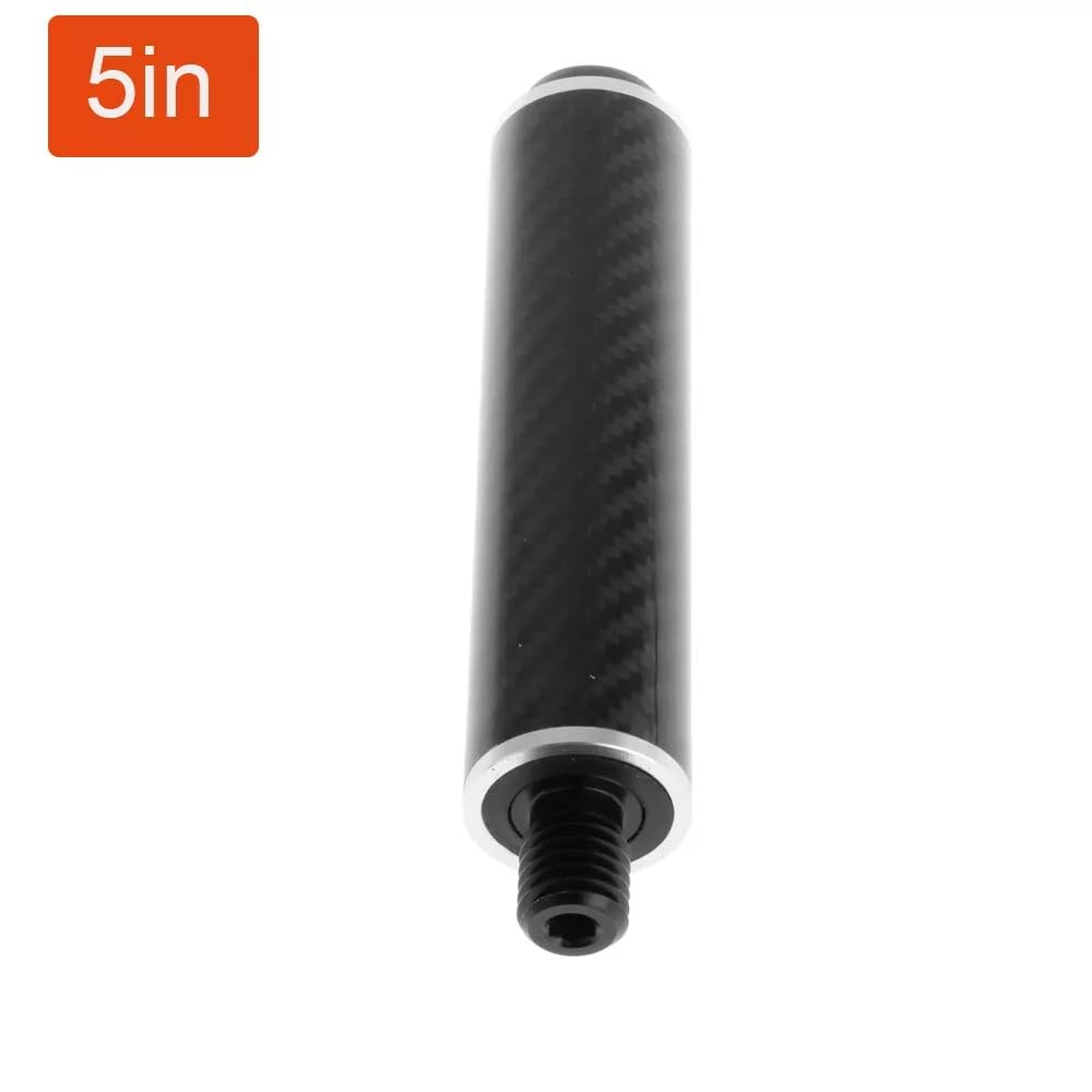 UCCKEYI Carbon Fiber Black Pool Cue Extension to Fit for Predator, Players, PureX & Lucasi (5 inches)