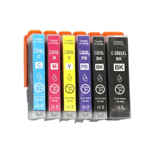 Cartouche d'encre PGI-280 CLI-281 haute précision avec 6 couleurs pour des rendus photo nets
