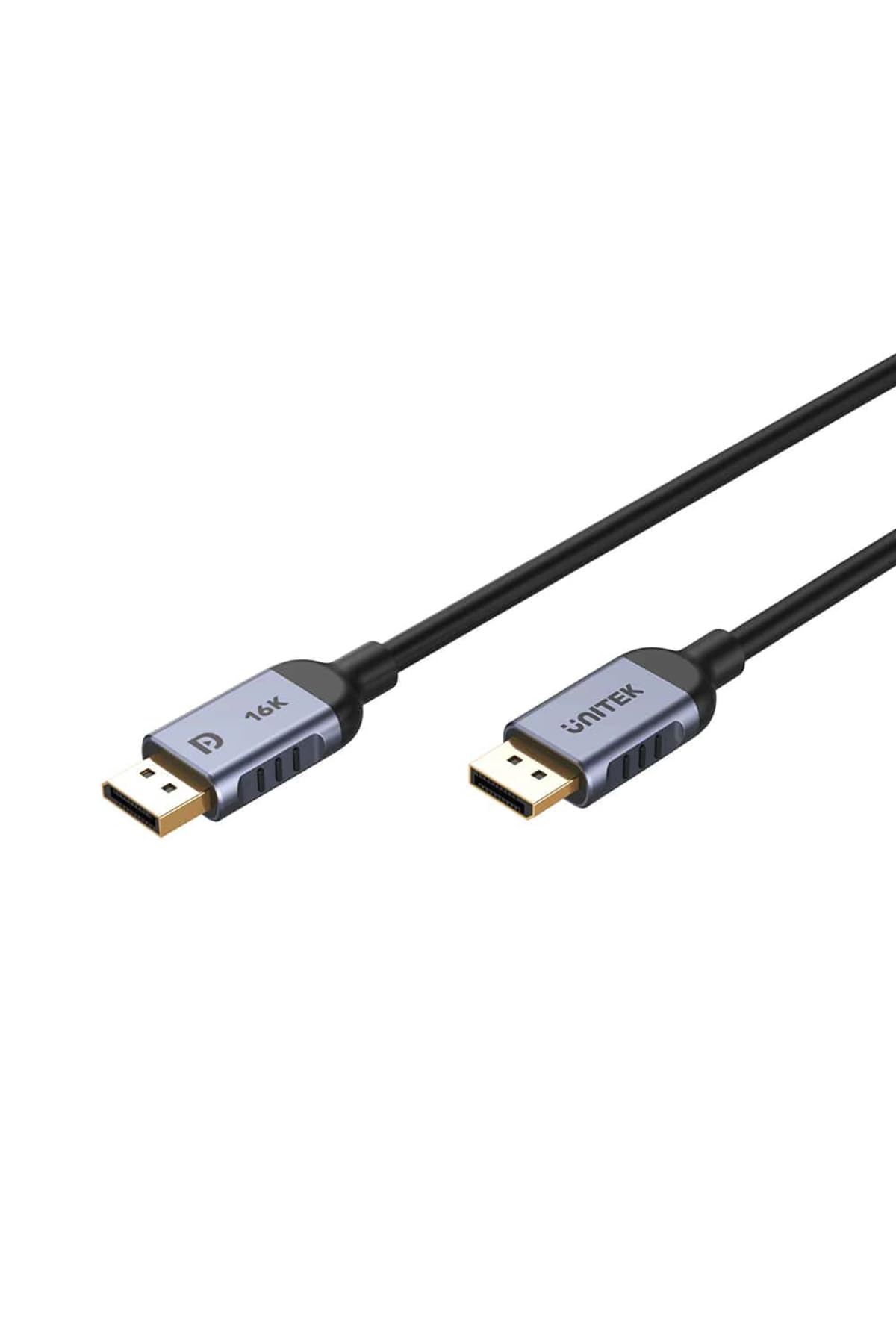 Unitek DisplayPort Kablo v2.1 16K Yüksek Hızlı Görüntü Aktarım Gri 1.5Mt