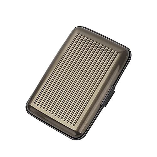 Mini RFID Aluminum Wallet Credit Card Holder for Men or Women, Portable RFID Blocking Hard Card Case for ID Card Debit ATM Card Passport Travelling (GREY)
