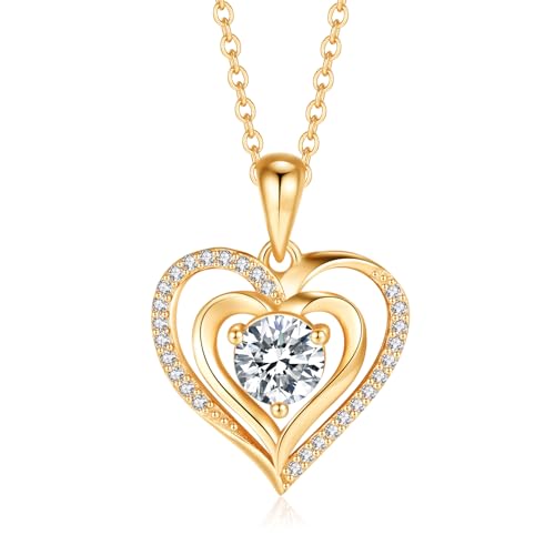 Collier Cœur Femme argent anti-ternissement réglable avec son pendentif double cœur