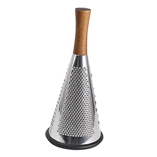 Rallador de Verduras Cónico de Acero Inoxidable con Mango de Madera miniatura 1