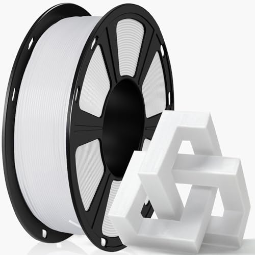 Image of Geeetech PETG Filament 1.75mm, 1 KG (2.2lbs) Spool 3D Printer Filament, High-Toughness, ±0.02mm Accuracy, Neatly Wound & Moistureproof, Non-Clogging Non-Stringing, Fits Most FDM Printers, White
