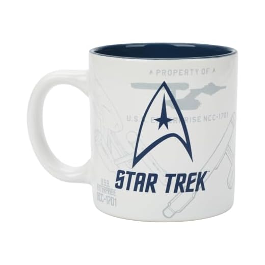 Bioworld Star Trek The Original Series Property Of The USS Enterprise 16 Oz White Coffee Mug