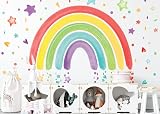 PapaKit Large Rainbow Wall Decal Vinyl Stickers | Nursery Baby Child Kid Teen Bedroom Living Room Of