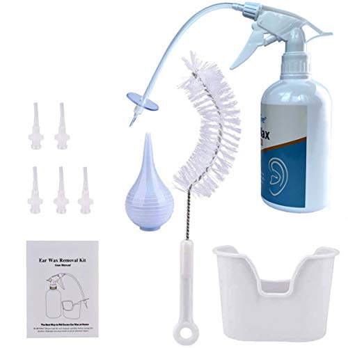 ZCOINS Ear Wax Removal Kit- Ear Washer Bottle System for Ear Cleaning, Earwax Remover Irrigation for Adults & Kids